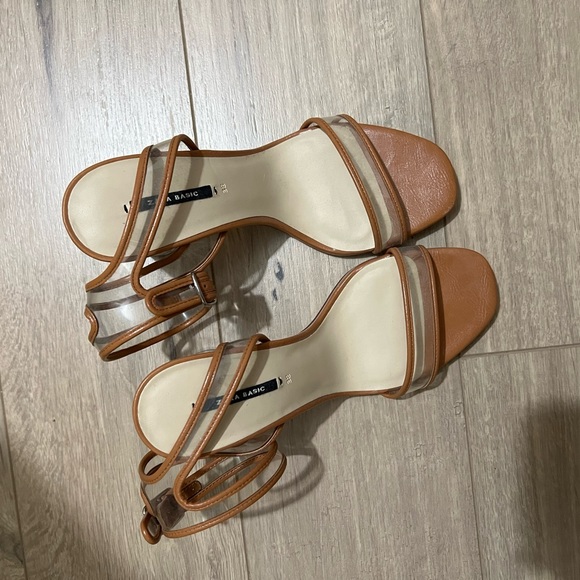 Zara Lucite Heeled Sandals EUR 38 - Picture 5 of 7